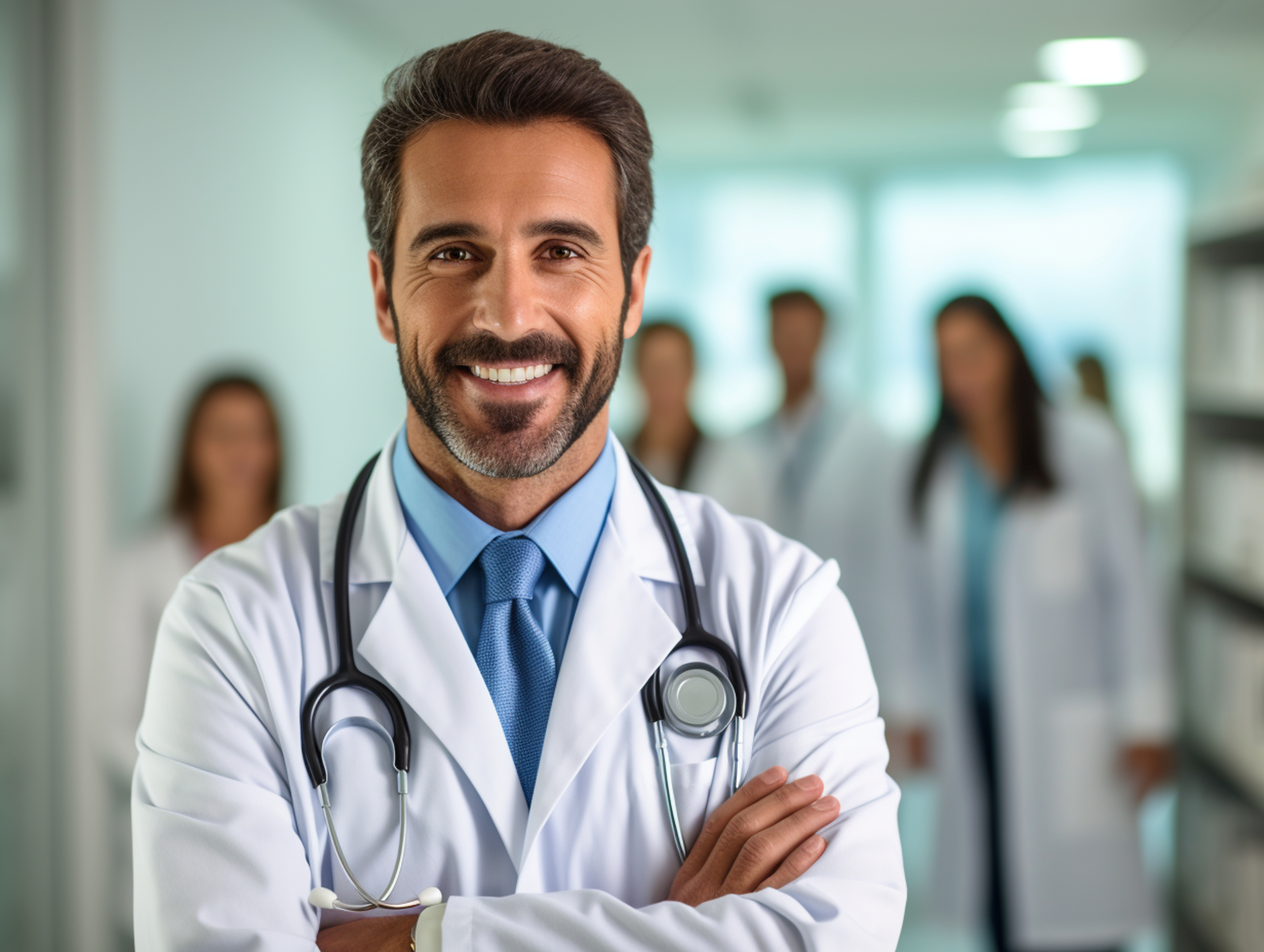 Médico de sucesso com sistema de prontuário eletrônico